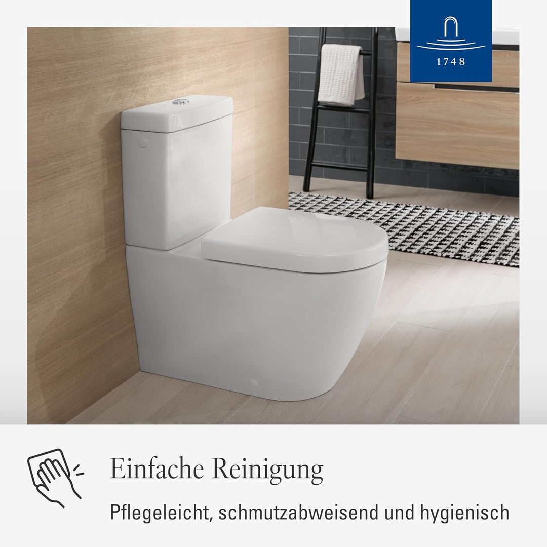 Villeroy & Boch Subway 2.0 WC-Sitz, Toilettendeckel mit Absenkautomatik, abnehmbarer Toilettensitz a