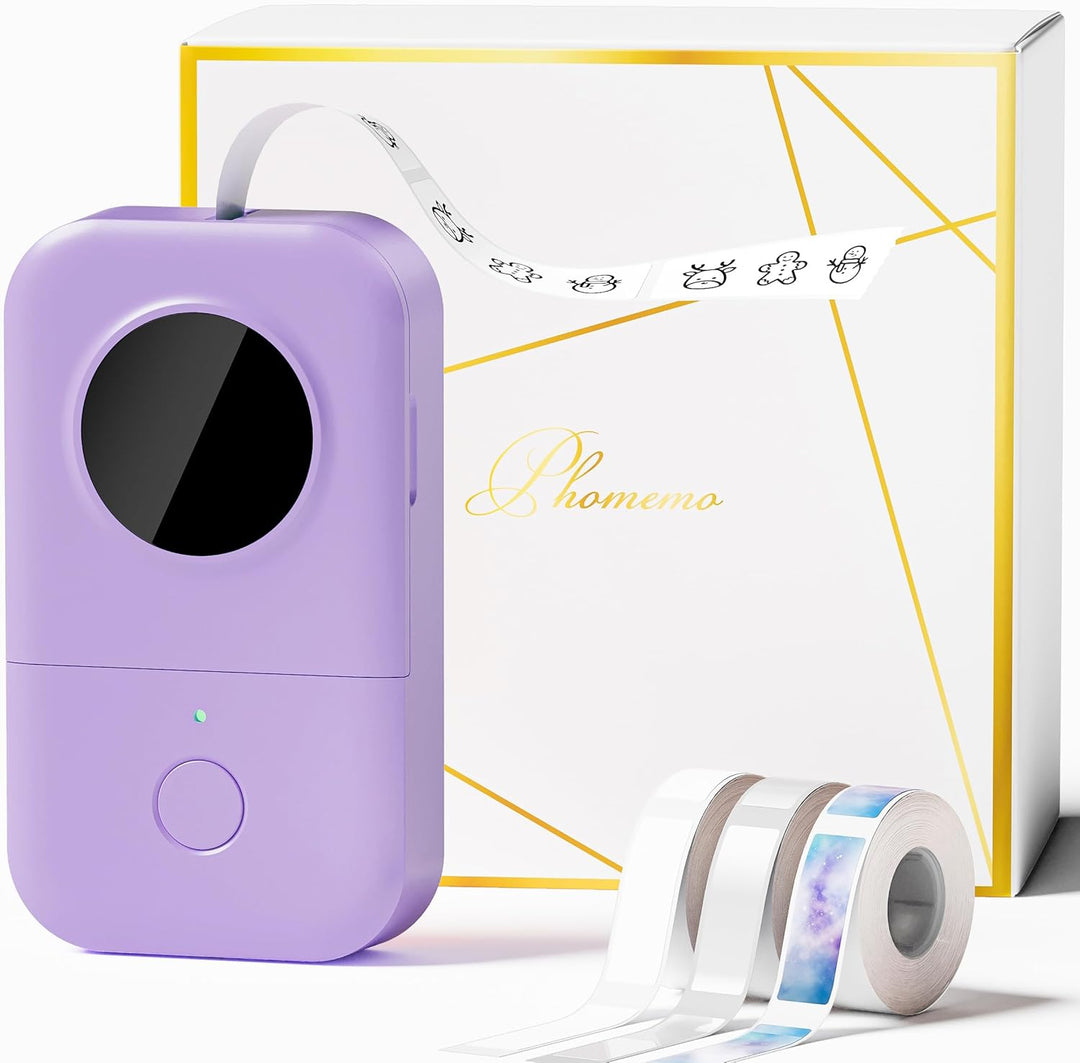 Phomemo D30 Bluetooth Etikettendrucker - Mini Etikettiergerät Beschriftungsgerät Selbstklebend Label