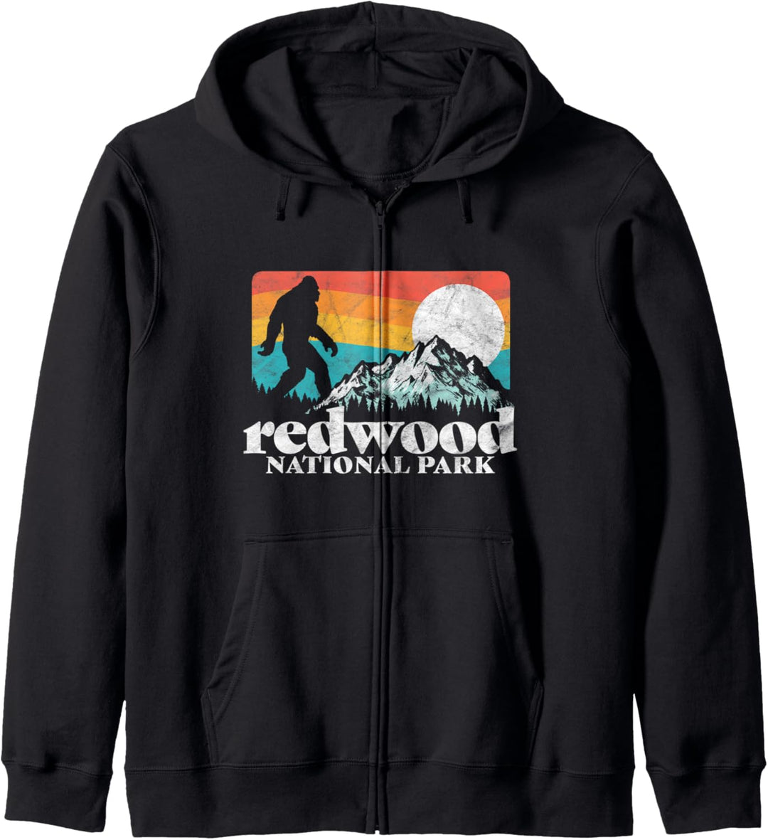 Redwood National Park California Bigfoot Mountains 80s Kapuzenjacke