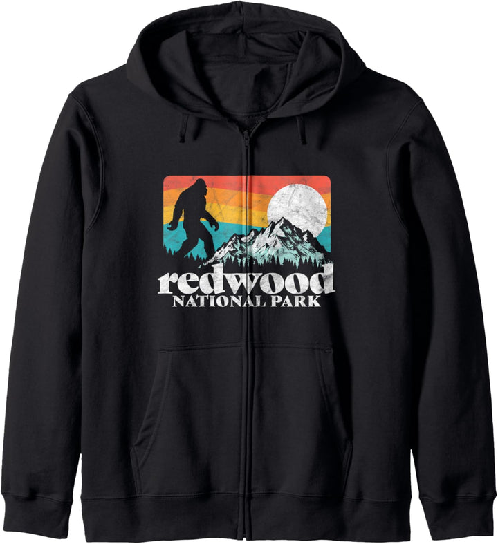 Redwood National Park California Bigfoot Mountains 80s Kapuzenjacke