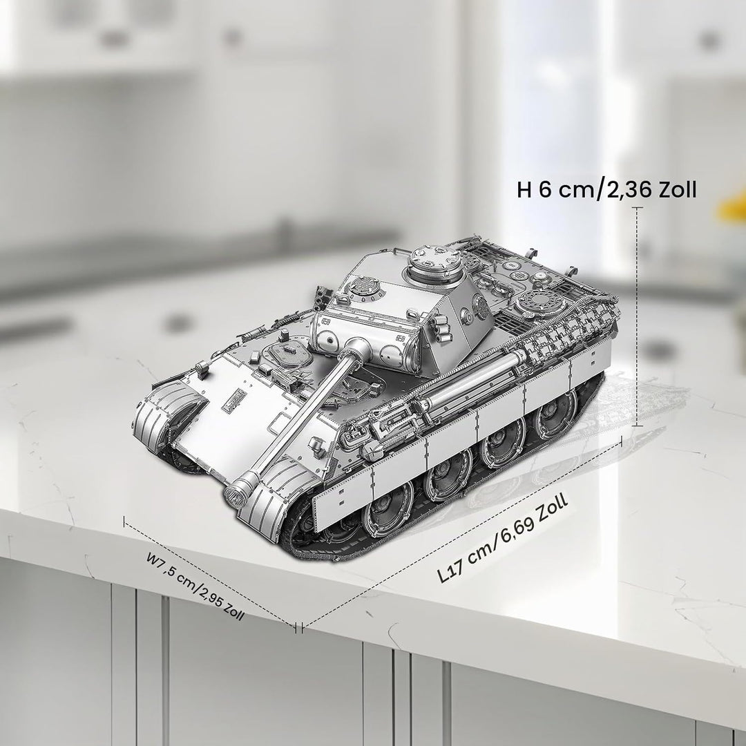 piececool 3D Puzzle Metall Panzerkampfwagen Ⅴ Panther 1:48, 3D Metall Puzzle PzKpfw V Ausf D, Modell