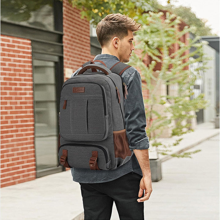 Tzowla Canvas Laptop Rucksack aus Segeltuch,Reise Backpack Tasche Herren und Damen,Arbeit Reiserucks
