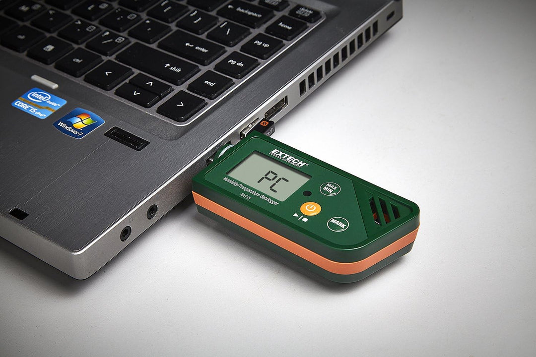 Extech RHT30 Datenlogger für Feuchtigkeit/Temperatur im USB-Format, RHT30