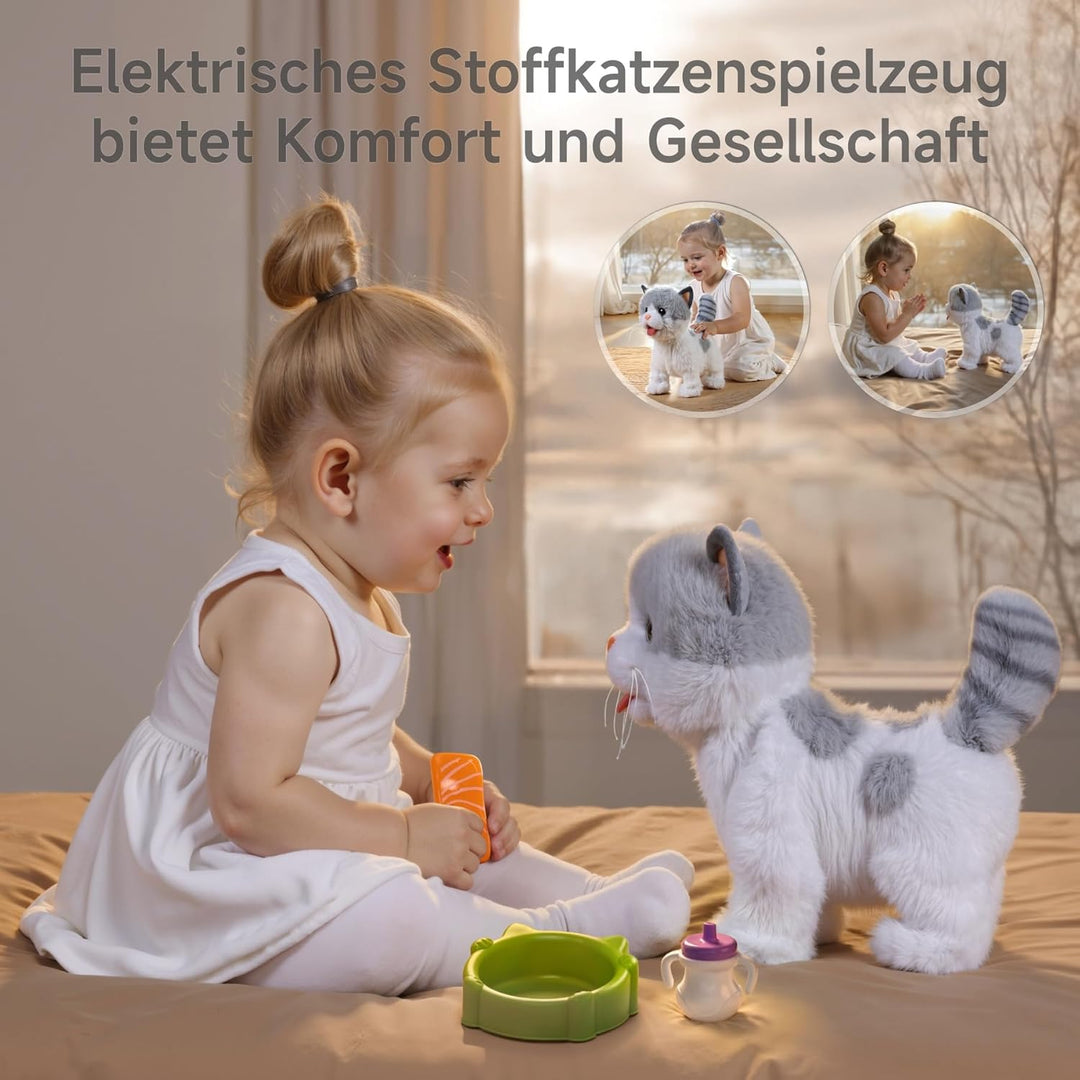 OR OR TU Katze Spielzeug Kinder Plüsch Kätzchen Elektronische Haustiere mit Ferngesteuerter, Interak