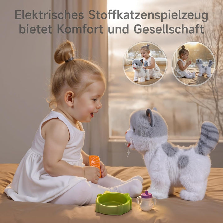 OR OR TU Katze Spielzeug Kinder Plüsch Kätzchen Elektronische Haustiere mit Ferngesteuerter, Interak