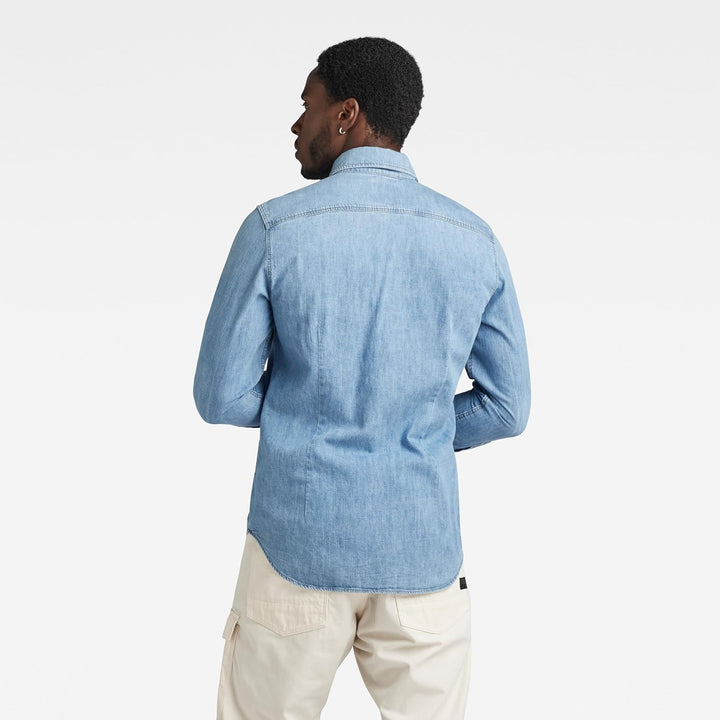 G-Star Herren Marine Slim Long Sleeve Shirt XXS Blau (Medium Aged D12697-d013-071), XXS Blau (Medium