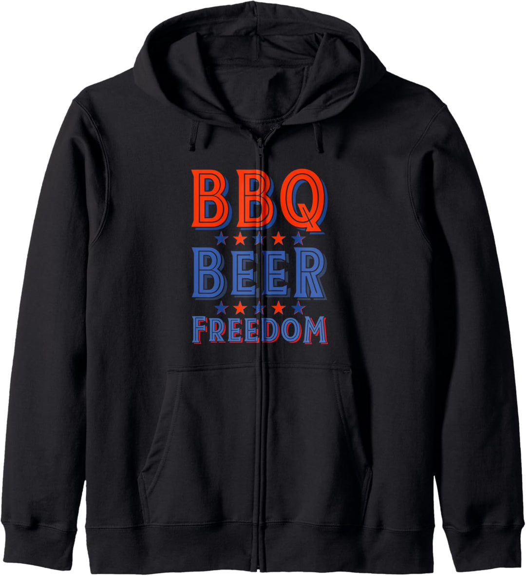 BBQ Beer Freedom American Flag Summer Grilling 4th of July Kapuzenjacke