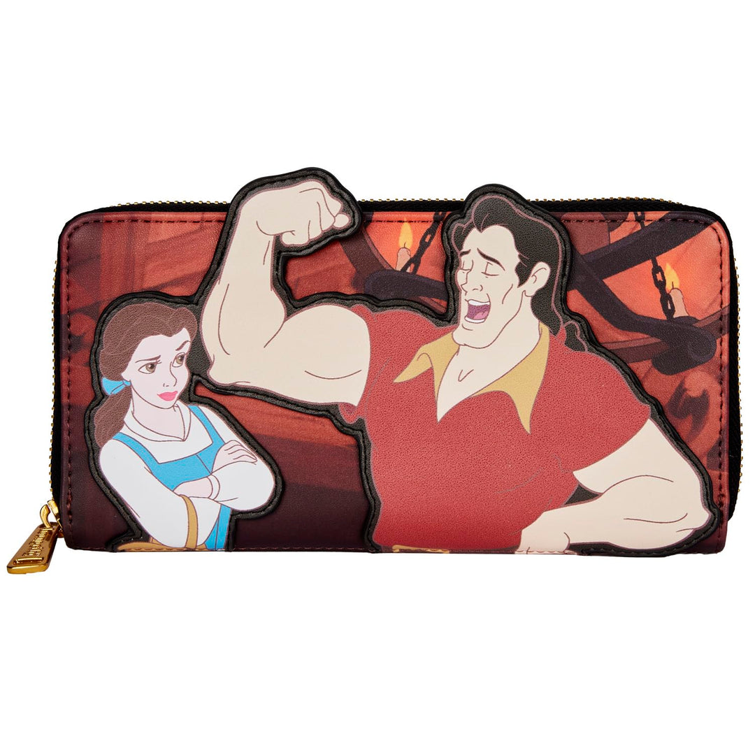 LOUNGEFLY Disney Villains Scene Gaston Zip-Around Wallet Beauty and The Beast One Size Einheitsgröss