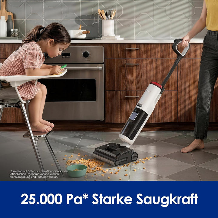 Tineco Floor ONE S7 Stretch Turbo Akku-Nass-Trockensauger, 65 Minuten Laufzeit, 85°C Schnell-Trocknu