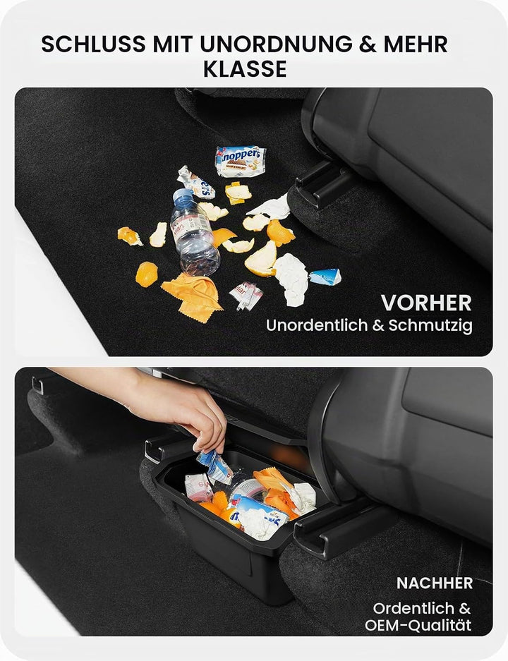 BASENOR 2026 2025 Tesla Model Y Juniper Organizer für die hintere Mittelkonsole, staubdichter TPE-Ab