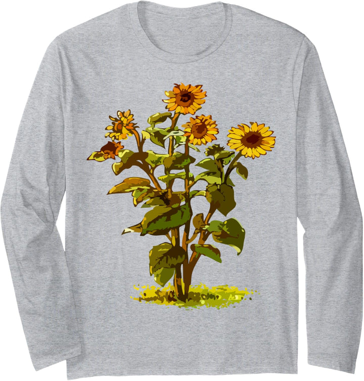 Sonnenblumen-Pflanzenblumen Langarmshirt