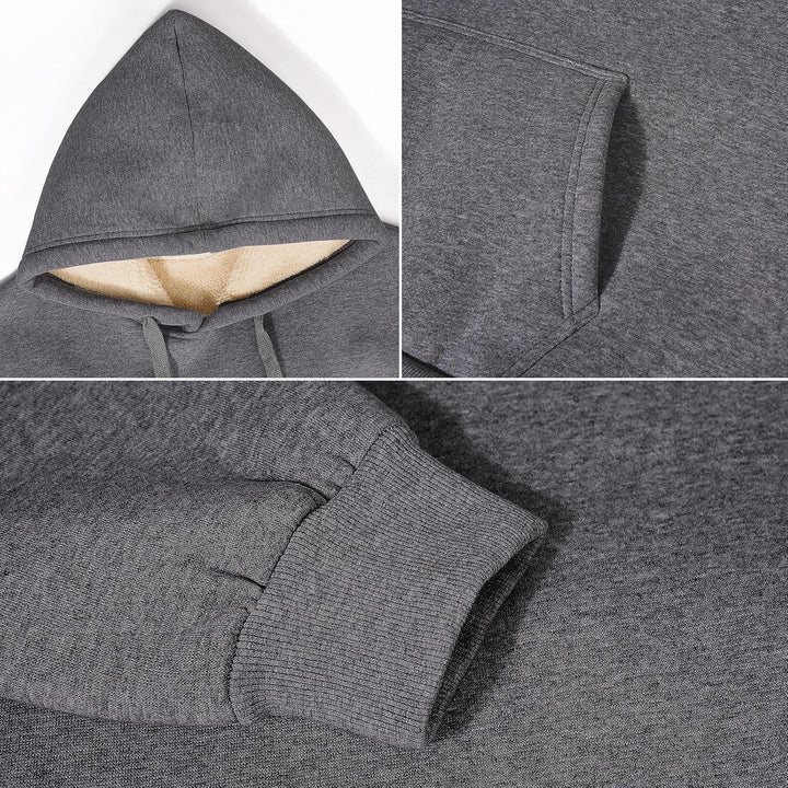 TOMEEK Damen Winter Warmes Sweatshirt Fleece Sherpa Gefütterter Pullover mit Kapuze Lässiger Sportli