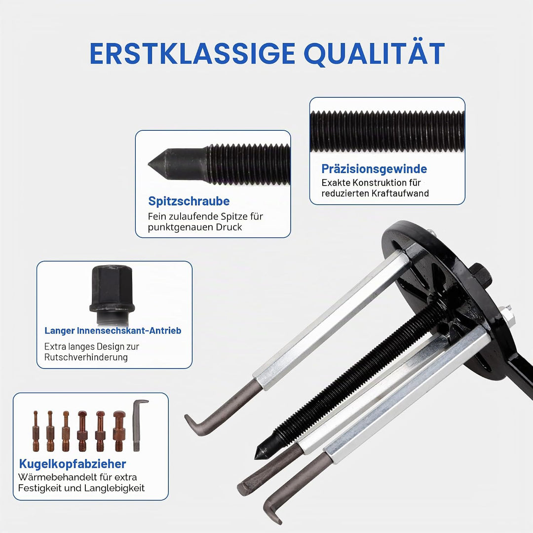 DAYUAN 21 in 1 Lagerabzieher Set, Innenloch Dreibacken Abzieher mit gebogenem Haken und 6 Grössen vo