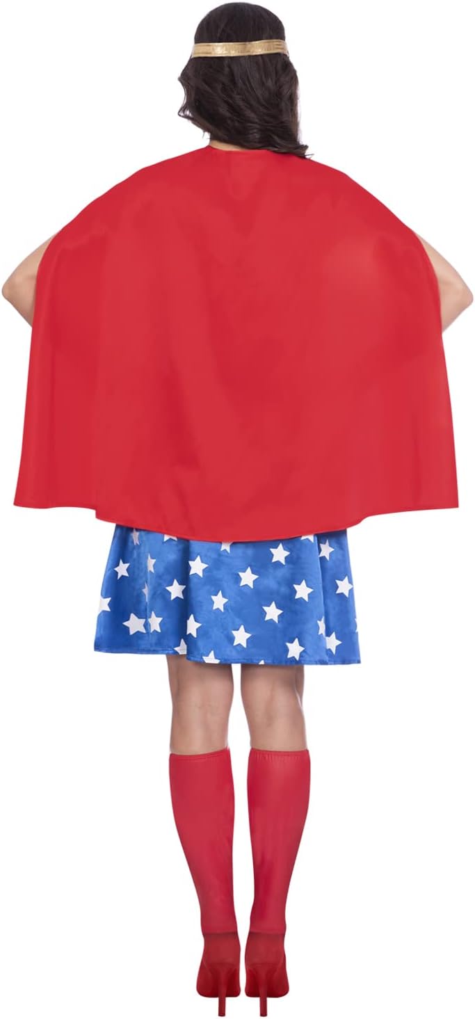amscan - Offizielles Warner Bros DC Comics lizenziertes Wonder Woman-Kostüm für Damen, klassisch, Gr