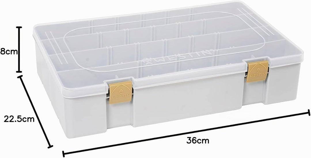Westin W3 Tackle Box 36x22,5x8cm - Angelbox für Köder, Köderbox zum Spinnangeln, Tacklebox zum Raubf