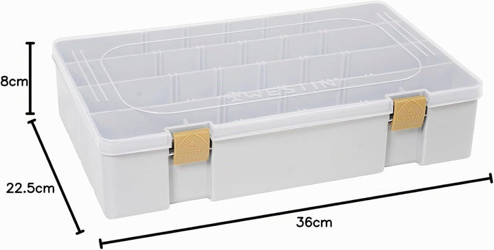 Westin W3 Tackle Box 36x22,5x8cm - Angelbox für Köder, Köderbox zum Spinnangeln, Tacklebox zum Raubf