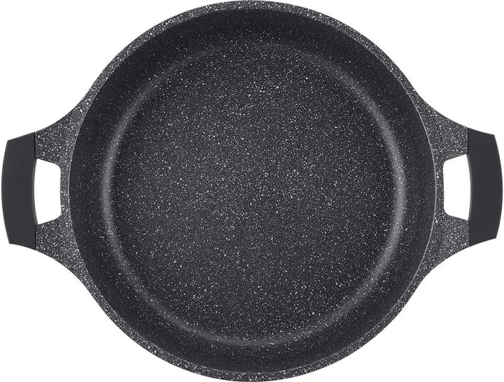 Royalty Line - RL-BR30M - Kochtopf Niedrig mit Glasdeckel, Antihaftbeschichteter, Induktionsgeeignet