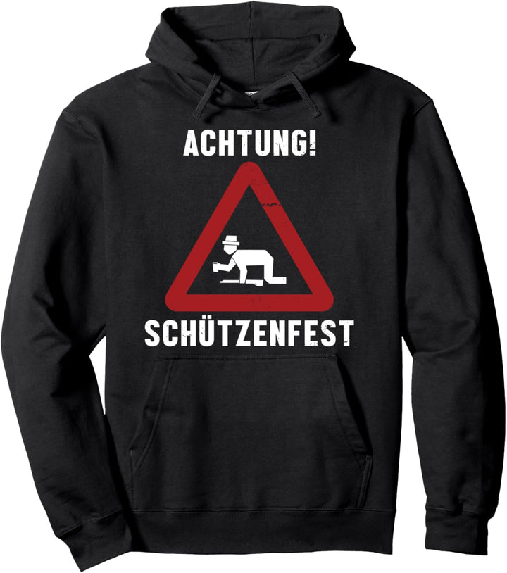 Achtung Schützenfest Lustiges Schützenverein Bier Spruch Pullover Hoodie