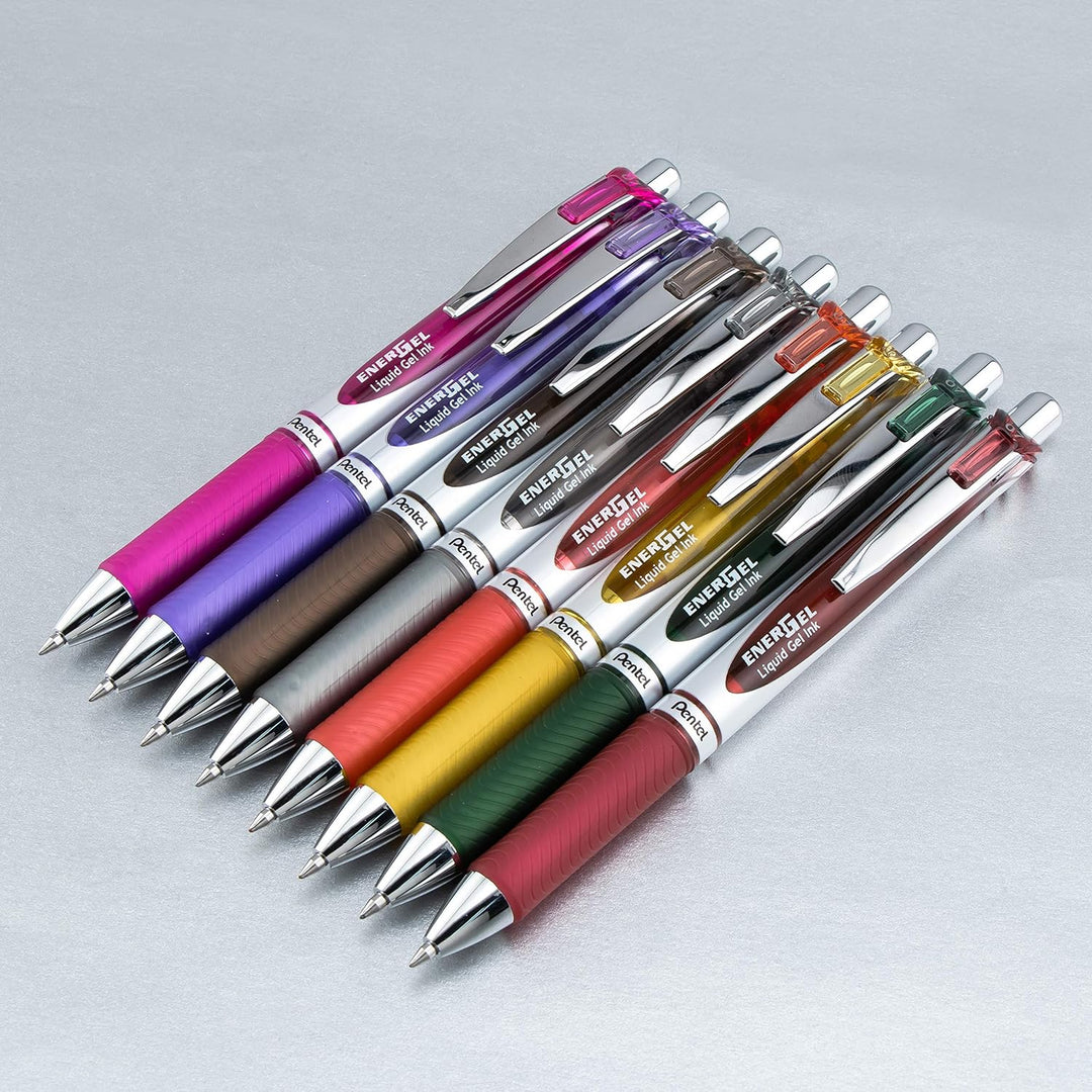 Pentel BL77-BGX EnerGel Gel-Tintenroller mit Druckmechanik, 0,7 mm Kugeldurchmesser = 0,35 mm Strich