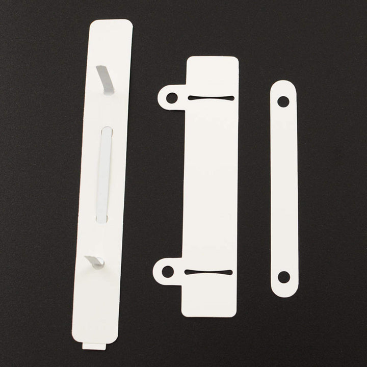 Abheftmechaniken selbstklebend | 4-teilig 150 x 20 mm, weiss | 20, 100 oder 250 Stück | Heftstreifen
