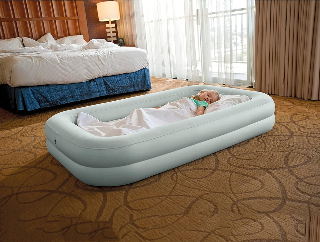 Intex, Kinderreisebett, aufblasbare Matratze, Luftbett mit Pumpe, Minzgrün, 3-6 Jahre