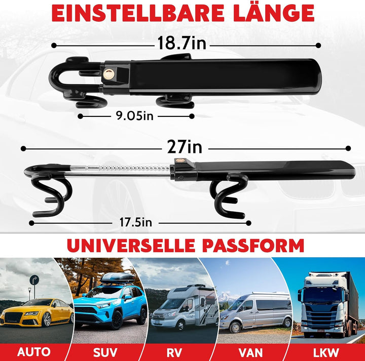 Tevlaphee Lenkradkralle, Lenkradschloss für Auto, Diebstahlsicherung auto, Strapazierfähig, Universe