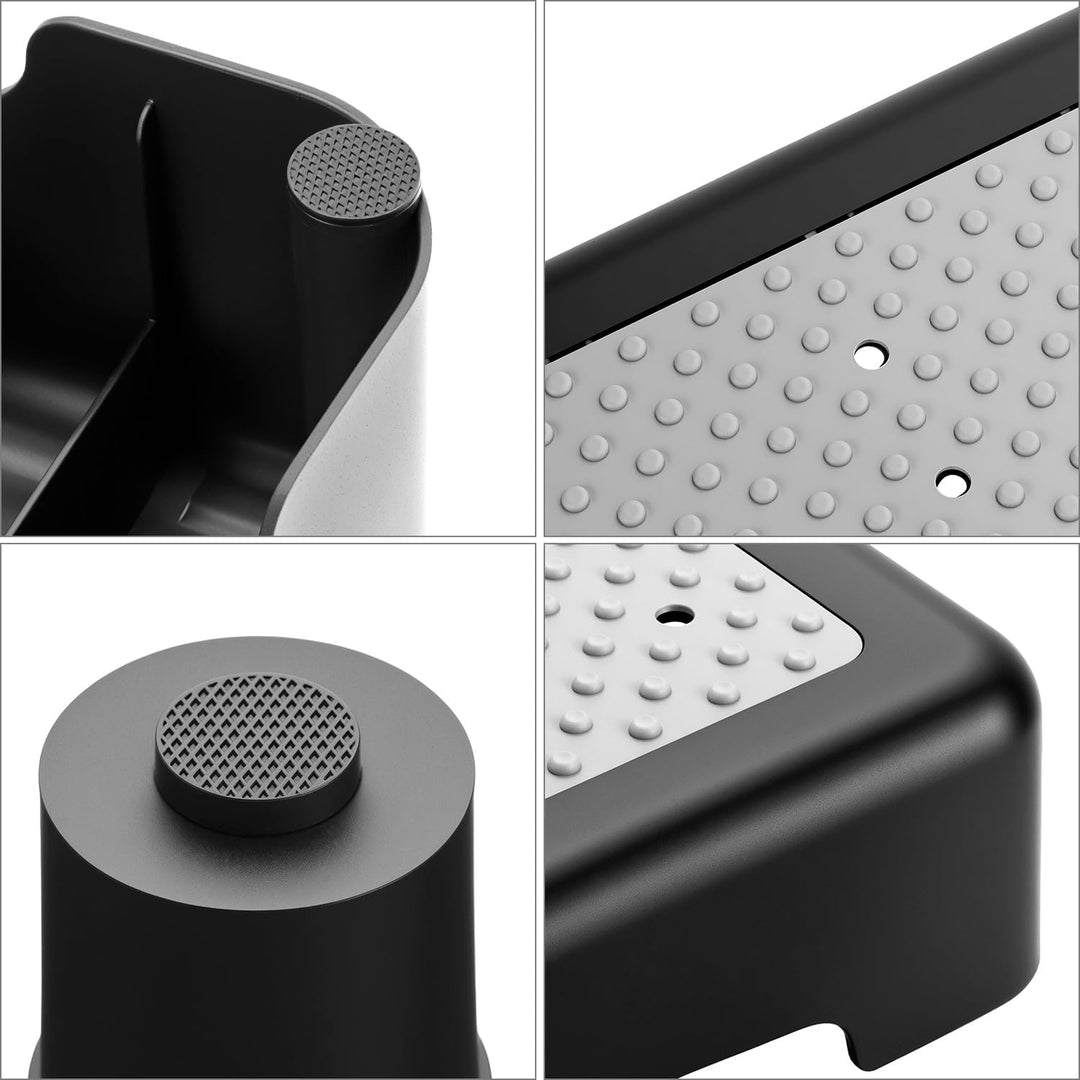 QWORK® Trittstufe 50 x 40 x 9,5 cm – rutschfeste Steighilfe für Bad, Haustür &amp; Auto – Mobile Einstie