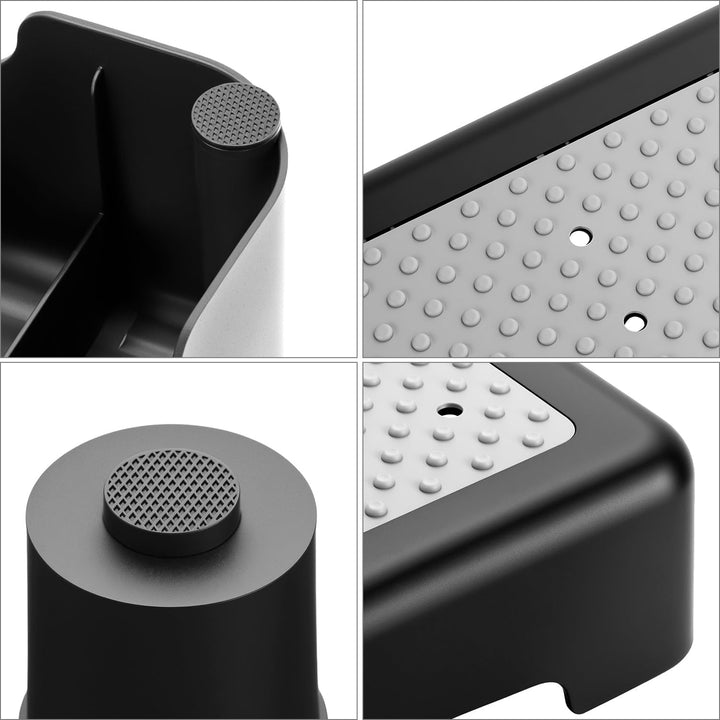 QWORK® Trittstufe 50 x 40 x 9,5 cm – rutschfeste Steighilfe für Bad, Haustür &amp; Auto – Mobile Einstie