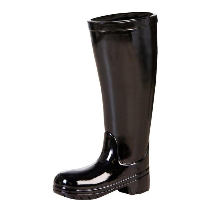Casablanca Deko Gummistiefel Schirmständer aus Keramik mit Wasserauffangschale - Regenschirmständer