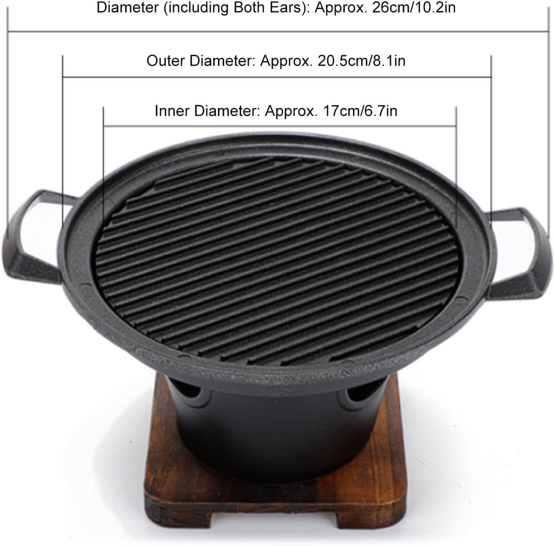 Barbecue-Grill, Mini-Hibachi-Grill, kleiner Tischgrill, verhindert das Anhaften, einfache Reinigung,