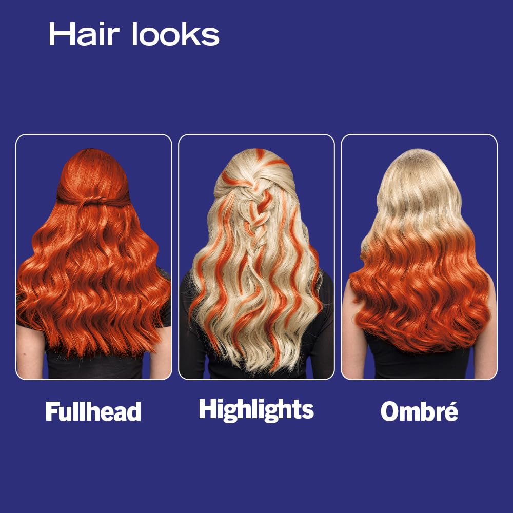 Schwarzkopf LIVE Ultra Brights 085 Vibrant Orange Semi-Permanent Hair Dye, Bold Intense Color for Up