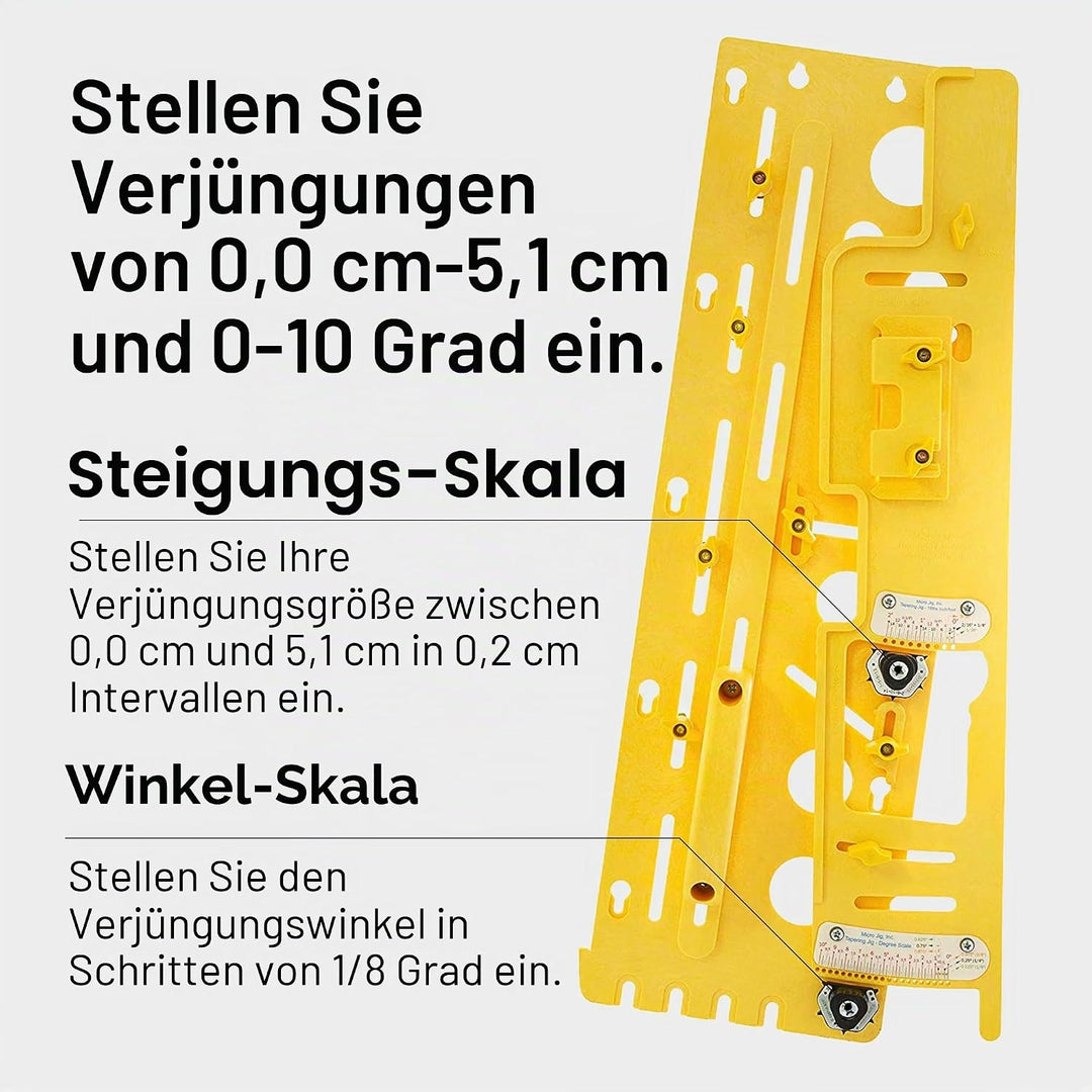 MicroJig Microdial Schrägschnitt Schablone – Einstellbare Verjüngungs-Vorrichtung für präzise Schräg