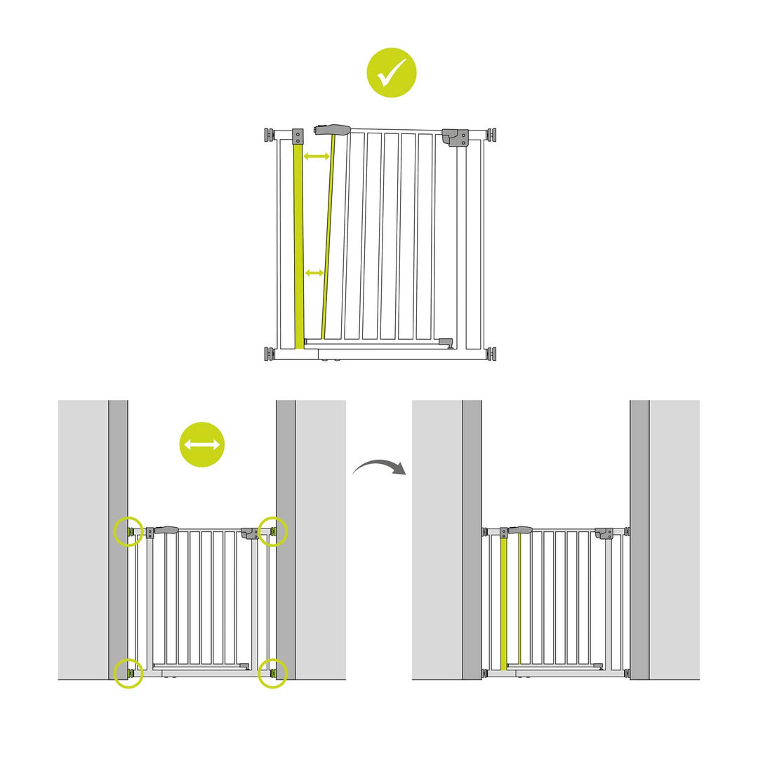 Hauck Türschutzgitter / Treppenschutzgitter für Kinder Wood Lock 2 Safety Gate / ohne Bohren / 75 -