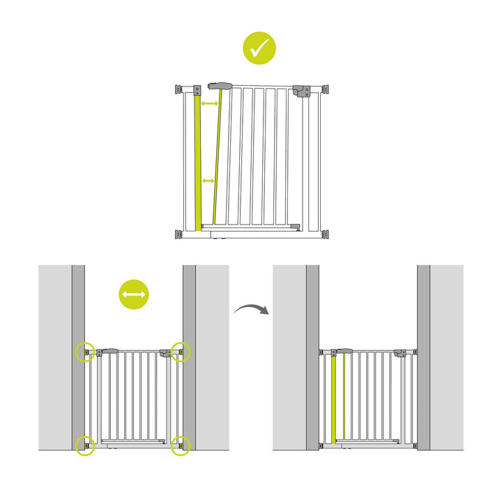 Hauck Türschutzgitter / Treppenschutzgitter für Kinder Wood Lock 2 Safety Gate / ohne Bohren / 75 -