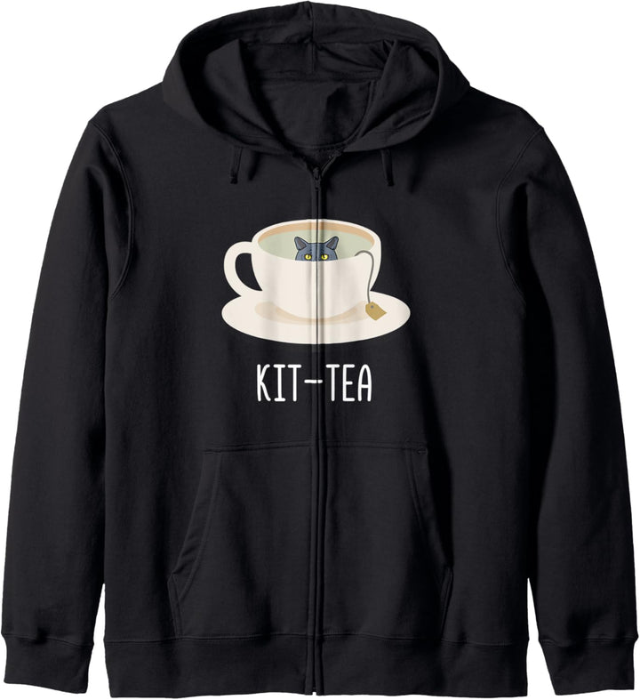 Lustige Kit-Tea-Katze Lustige Britisch-Kurzhaar für Katzenli Kapuzenjacke