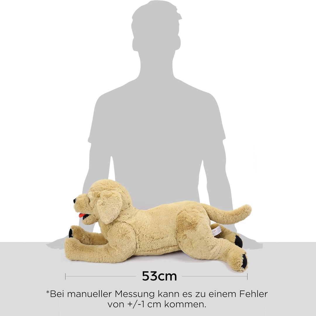 LotFancy Kuscheltier Hund Plüschtier 53cm, Stofftier Hund Golden Retriever, weich kuschelig Geschenk