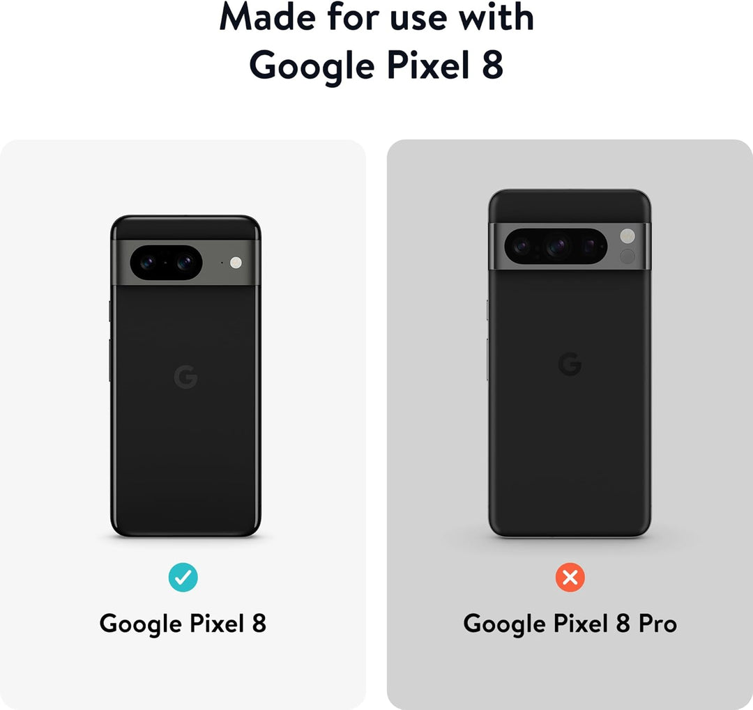 Mous Hülle für Google Pixel 8 MagSafe Kompatibel Case - Limitless 5.0 - Gesprenkelter schwarzer Stof
