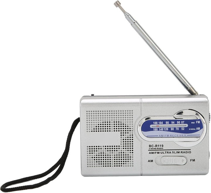 Tragbarer Radio-Transistor, Hervorragender Empfang auf Batteriebetriebenem UKW/MW-Radio mit Kopfhöre