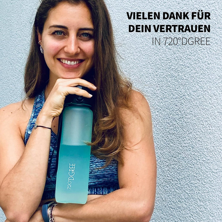 720°DGREE Trinkflasche “uberBottle“ 350ml, 500ml, 650ml, 1l, 1,5 Liter softTouch +Früchtebehälter -