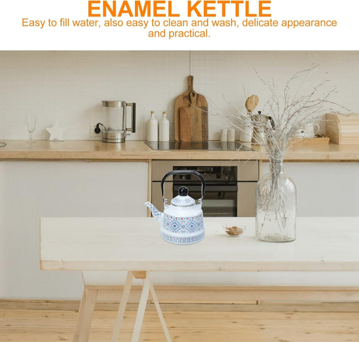 DOITOOL Topf Aus Emaille Kaffee Teekanne Wasserflasche Aus Edelstahl Teekanne Aus Edelstahl Wasserko