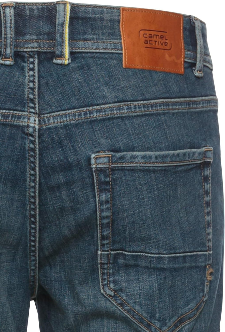 camel active Herren Slim Fit 5-Pocket Jeans 31W / 30L Blau, 31W / 30L Blau