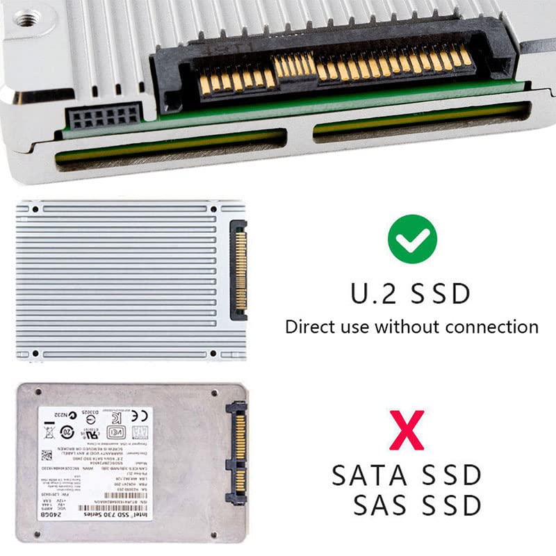 Cablecc U.2 U2 SFF-8639 NVME PCIe 4.0 SSD Stecker auf Buchse Adapter Verlängerung 68pin PCI Express