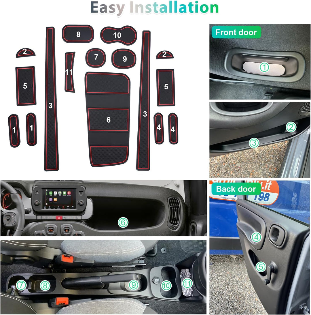 GAFAT Kompatibel mit Neu FIAT Panda City Cross/Hybrid 2021-2023 Antirutschmatten, Panda Cross 2022 G