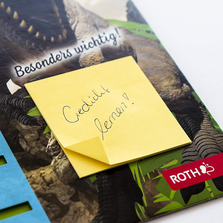 ROTH Klipp&Klar Stundenplan Steck Fix - Tyrannosaurus, A3 - ideal für Jungen in der Grundschule, Din