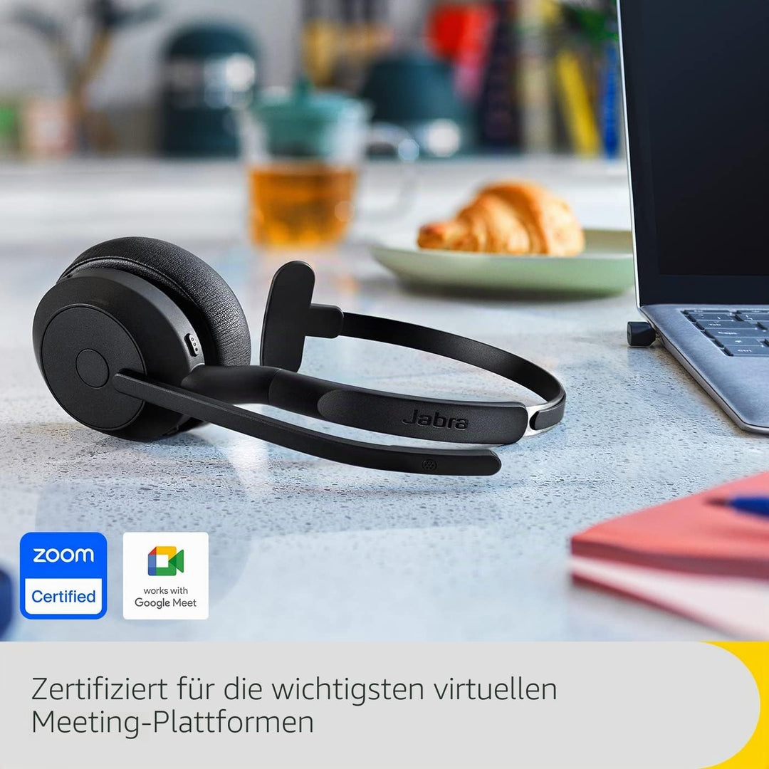 Jabra Evolve2 55 - schnurloses Mono-Headset mit Jabra Air Comfort - Mikrofone mit Geräuschunterdrück