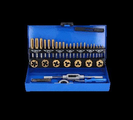 BRILLIANT TOOLS BT101950 TiN Gewindeschneidwerkzeug-Satz, 32-TLG. [Powered by KS Tools]