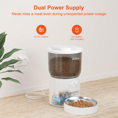 Balimo Dick 3L futterautomat Katze, Automatisches Katzen- Und Hundefutter Mit Getreideschale Aus Ede