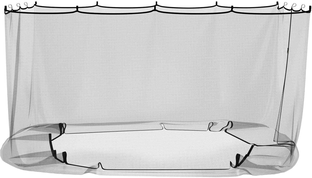 Moskito-Netz für Pavillon 220 Mesh Schwarz Polyester 4 x 3 x 2 m mit Klettverschluss und Reissversch