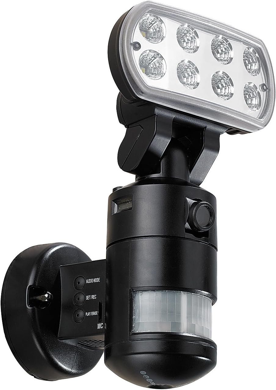 VisorTech LED Strahler mit Kamera: Überwachungskamera FLK-20, LED-Flutlicht, Bewegungsmelder, nachla