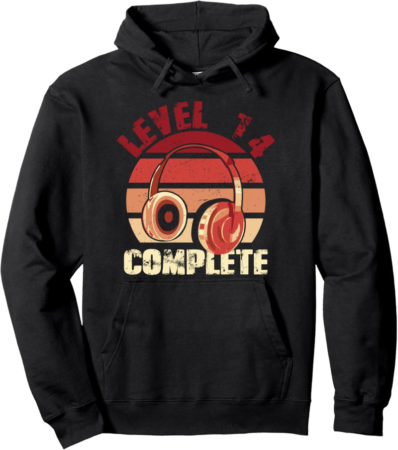 Level 14 Complete Gaming Kopfhörer 14 Jahre Alt Gamer Pullover Hoodie